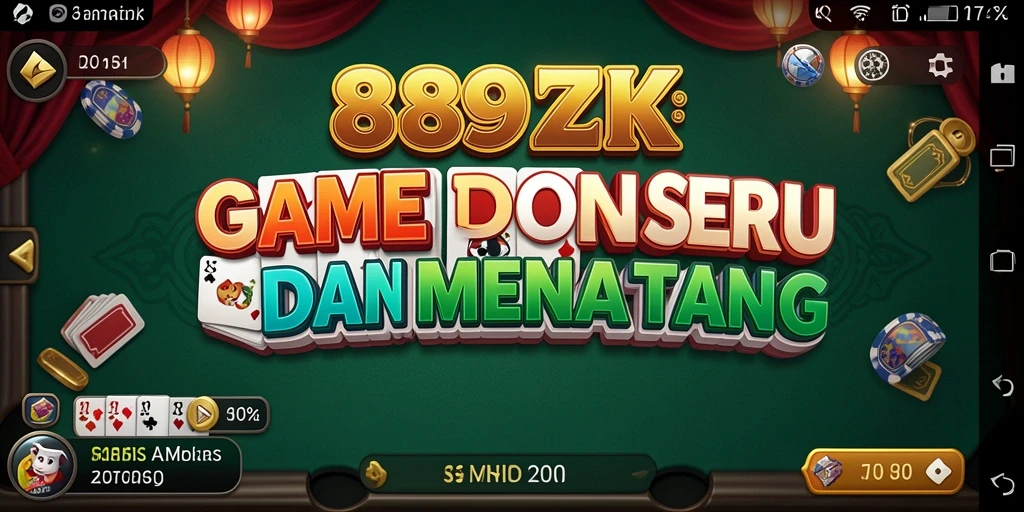 Tampilan gameplay 889ZK yang seru dalam pertandingan Domino.