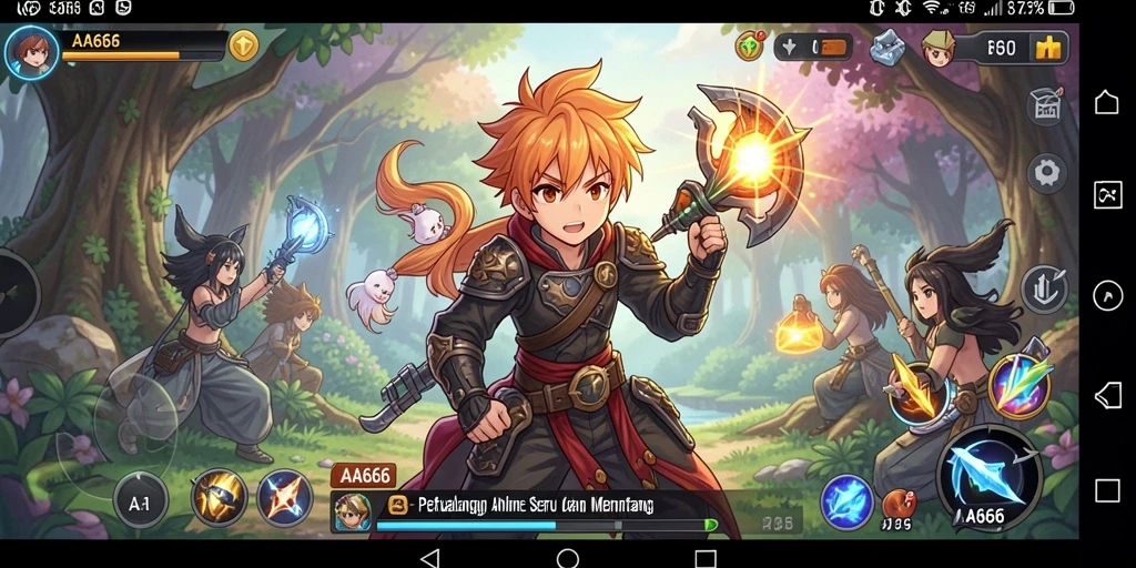 Gameplay menarik di dunia Anime yang penuh warna.