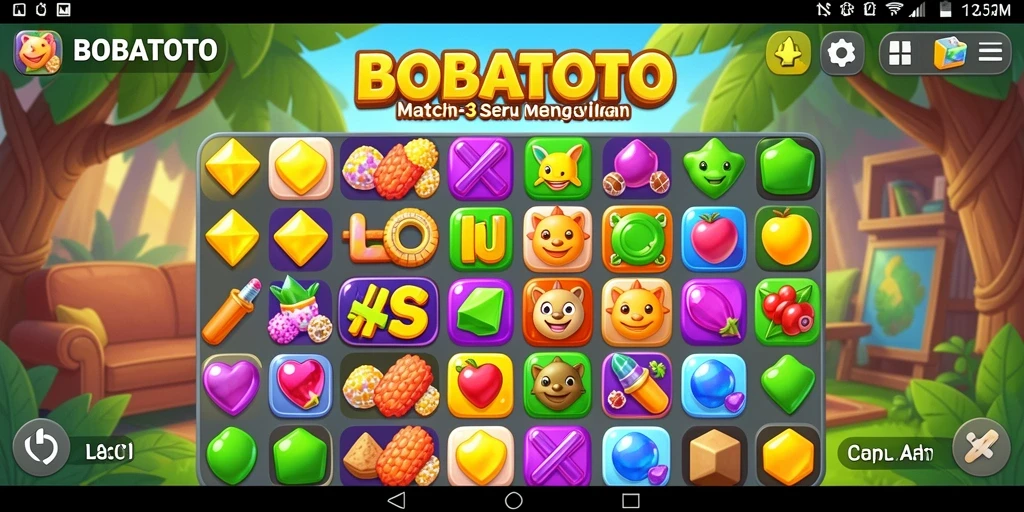 Tampilan gameplay seru dalam BOBATOTO penuh warna.