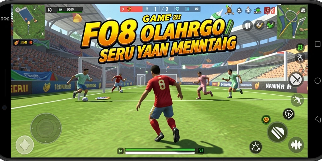 Screenshot utama FO8 menampilkan aksi seru dalam permainan olahraga.