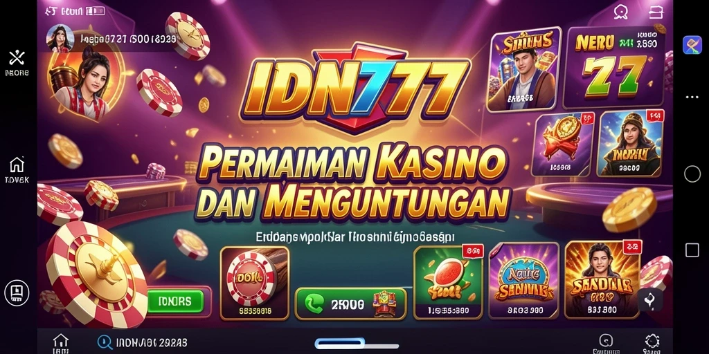 Screenshot IDN777 menampilkan gameplay seru dari permainan kasino yang menarik.