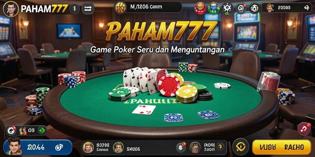 Tampilan gameplay poker yang mendebarkan di PAHAM777.