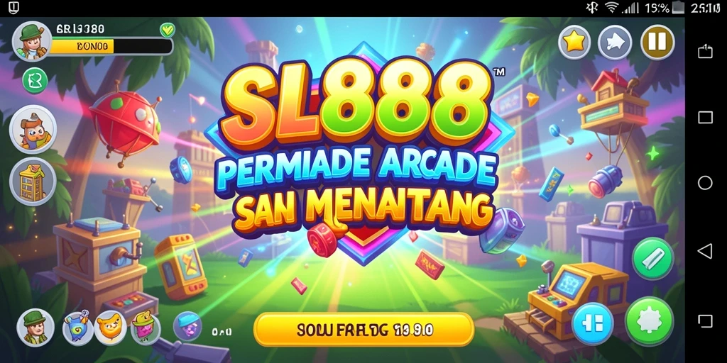 Tangkapan layar permainan SL888 menampilkan aksi arcade yang seru.