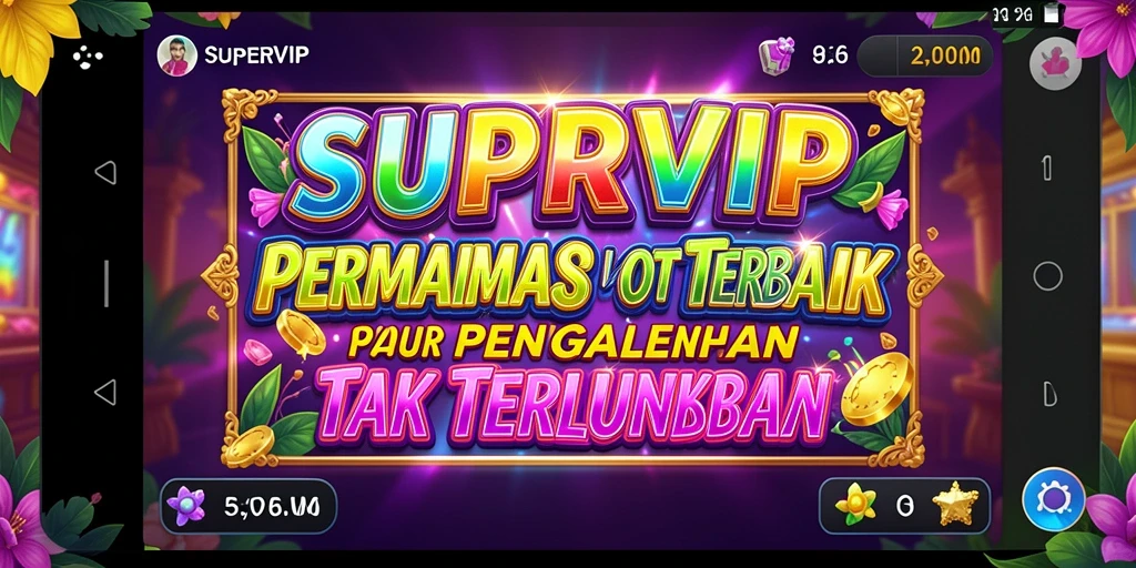 Tampilan gameplay SUPERVIP dengan mesin slot yang menarik.